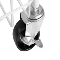 Półka szafka łazienkowa kuchenna na kółkach 3 poziomy metal biała-5907451380826