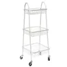 Półka szafka łazienkowa kuchenna na kółkach 3 poziomy metal biała-5907451380826