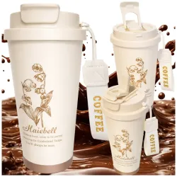 Kubek termiczny 530ml słomka z uchwytem termos na zimne i gorące-5907451381076