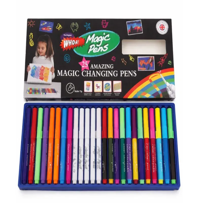 Magiczne mazaki zmieniające kolor 25 szt zestaw pisaki kreatywne-5907451385104