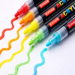 Markery akrylowe 24 szt pisaki flamastry mazaki wodoodporne z farbą-5907451385098