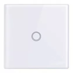 Włącznik dotykowy pojedyńczy szklany czarny lub biały seria SMART HOUSE