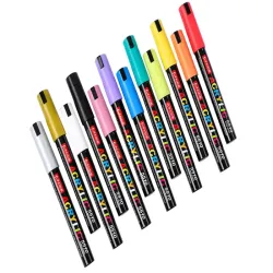 Markery akrylowe 12 szt pisaki flamastry mazaki wodoodporne z farbą-5907451385081