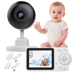 Niania elektroniczna kamera mikrofon na żywo tryb nocny lcd kołysanki-5907451385210