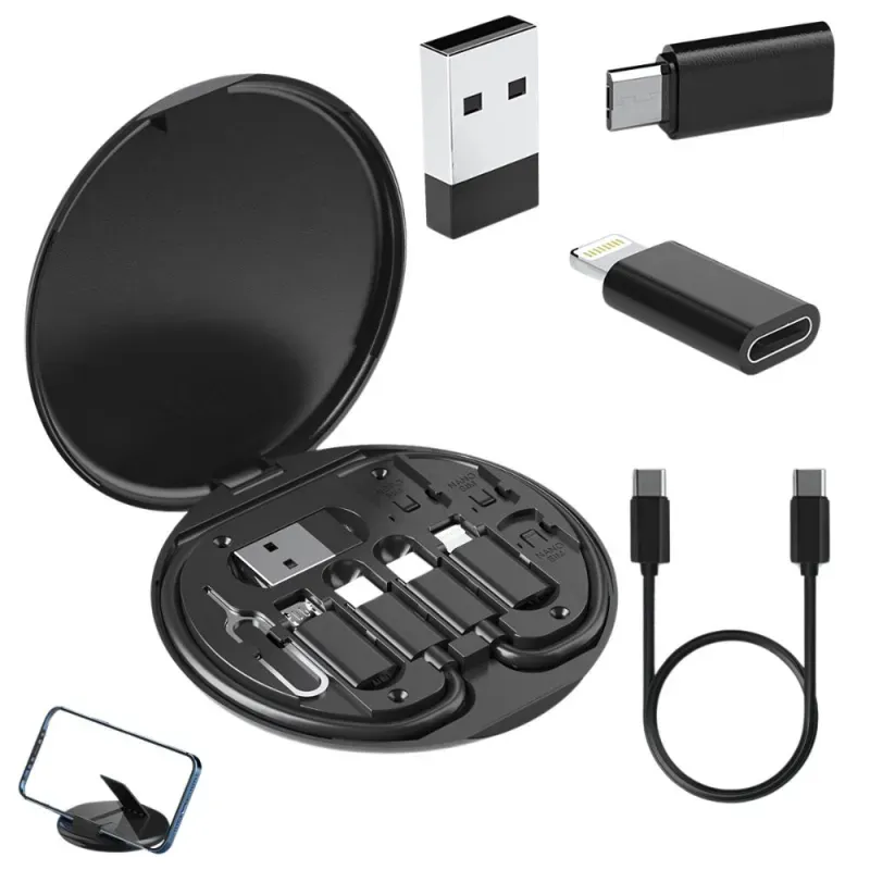 Zestaw adapterów 5w1 szpilka do telefonu w etui usb-c micro usb typ-a-5907451370926