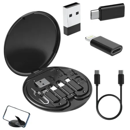 Zestaw adapterów 5w1 szpilka do telefonu w etui usb-c micro usb typ-a-5907451370926