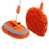 Mop zestaw do mycia samochodu mikrofibra 2 sztuki teleskopowy szczotka-5907451386699
