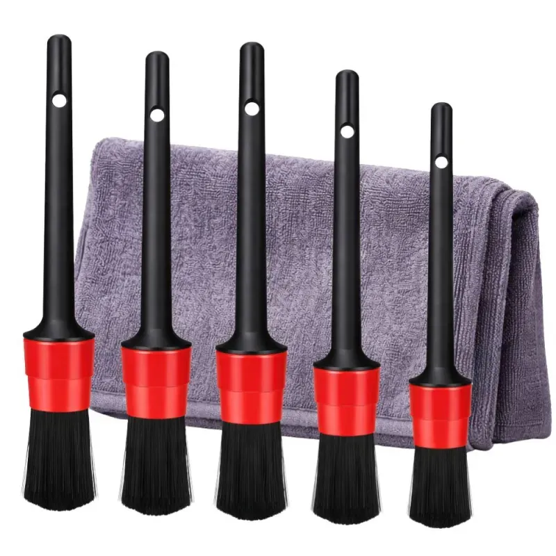 Zestaw pędzli detailingowych do auta mikrofibra do czyszczenia wnętrza-5907451385173