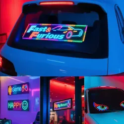 Panel led 16x64 elastyczny sygnalizator gestów na szybę samochodu-5907451386316