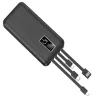 Powerbank z przewodami na stałe 10000 mAh usb-c usb microusb lighting-5907451385425