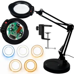 Lampa 10x lupa na biurko szkło powiększające lampka dermatologiczna-5907451387146
