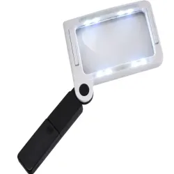 Lupa 3.5x składana szkło powiększające czytania stojąca podświetlana-5907451387108