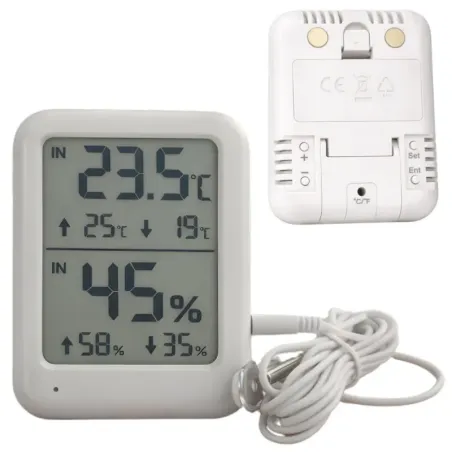 Stacja pogodowa pogody lcd termometr sonda higrometr magnes pokojowy-5907451387351