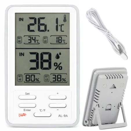 Stacja pogodowa pogody lcd termometr i higrometr sonda zewnętrzna-5907451387320
