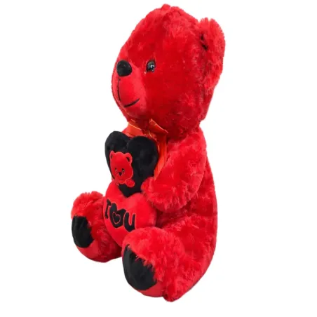 Pluszowy miś z sercem z napisem I LOVE YOU przytulanka maskotka 30cm-5907451387023