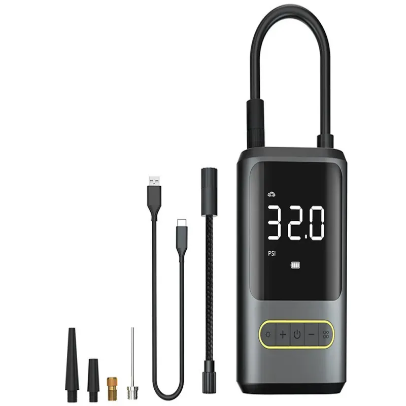 Pompka rowerowa elektryczna do roweru samochodu kompresor latarka 10bar lcd-5907451376799