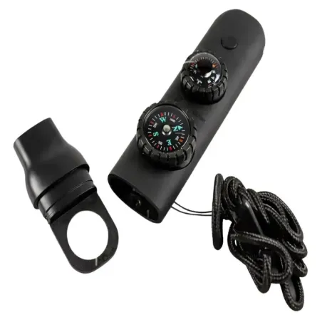 Gwizdek ratunkowy czarny survival turystyczny kompas latarka lupa-5907451387184