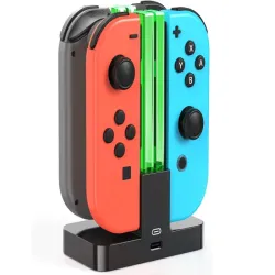 Stacja ładująca ładowarka do 4x joy-con nintendo switch podświetlane-5907451387634