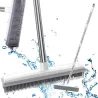 Szczotka miotła gumowa silikonowa do zamiatania z długim kijem 120 cm-5907451386613