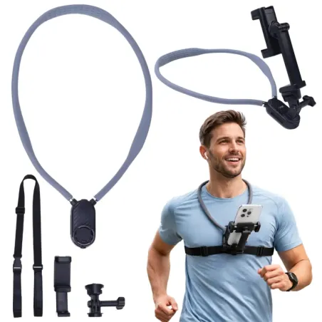 Uchwyt do telefonu na szyję do nagrywania statyw vlog live opaska-5907451385265