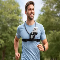 Uchwyt do telefonu na szyję do nagrywania statyw vlog live opaska-5907451385265