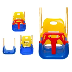 Huśtawka 3w1 kubełkowa ogrodowa dla dzieci z oparciem regulowana-5907451332320