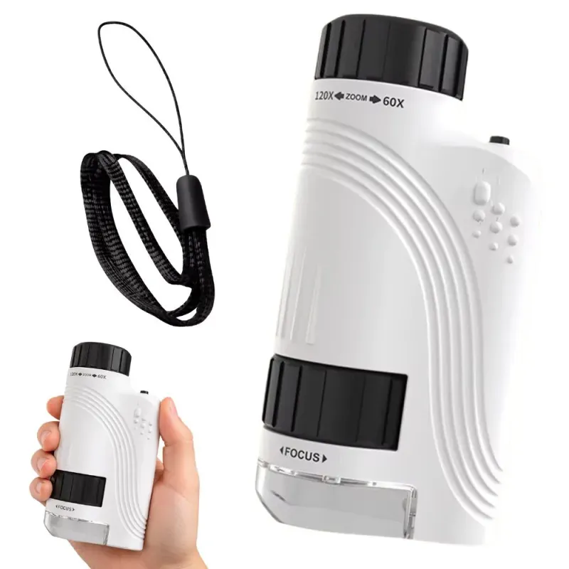 Mikroskop kompaktowy optyczny lupa 120x zoom led uv focus edukacyjny-5907451387153