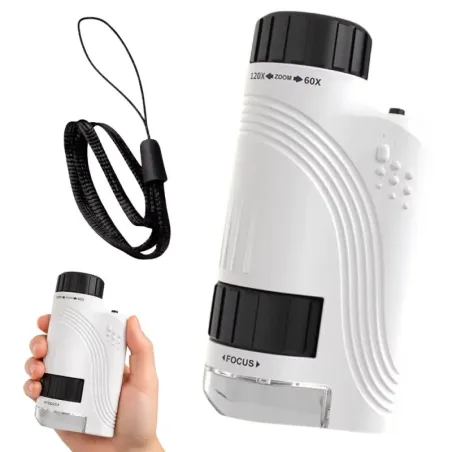 Mikroskop kompaktowy optyczny lupa 120x zoom led uv focus edukacyjny-5907451387153