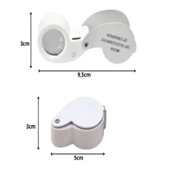 Lupa 60x powiększająca jubilerska led uv składana ładowana usb-5907451387092