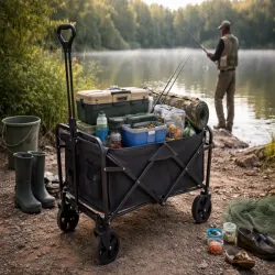 Wózek 80L/60kg turystyczny transportowy ogrodowy składany kempingowy-5907451384176