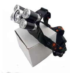 Latarka czołowa 5 LED XM-L T6 + 4R5 światło ostrzegawcze z tyłu