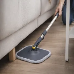 Mop obrotowy rotacyjny 360 spin wiadro odpływ zestaw 2x mikrofibra-5907451384787