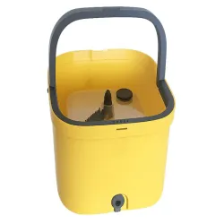 Mop obrotowy rotacyjny 360 spin wiadro odpływ zestaw 2x mikrofibra-5907451384787