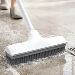 Ściągaczka do wody ze szczotką 2w1 regulowany kij do podłogi okien-5907451384725