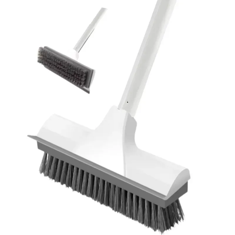 Ściągaczka do wody ze szczotką 2w1 regulowany kij do podłogi okien-5907451384725