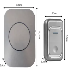 Dzwonek bezprzewodowy do drzwi furtki zasięg 300m baterie wodoodporny-5907451385913