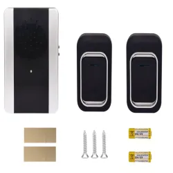 Dzwonek bezprzewodowy zasięg 300m baterie 2 wodoodporne przyciski-5907451385876