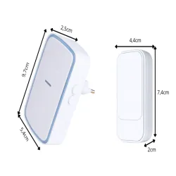Dzwonek bezprzewodowy kinetyczny do drzwi do furtki 130m wodoodporny-5907451385845