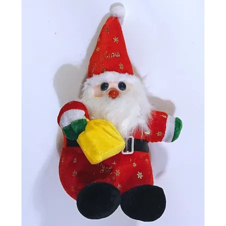 Mikołaj gwiazdor z prezentem figurka maskotka 25cm ozdoba świąteczna-