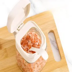 Pojemnik na przyprawy kuchenny z uchwytem szklany 300ml słoik łyżeczka-5907451381052