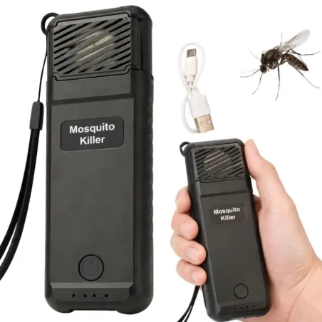 Odstraszacz na komary owady czarny mosquito killer usb i 6 wkładów-5907451383049