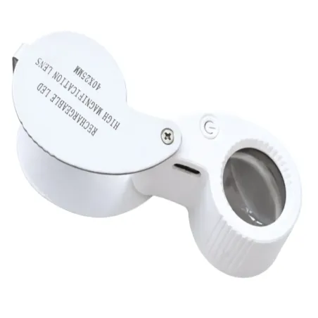 Lupa jubilerska powiększenie 40x kieszonkowa składana 25mm dioda 9 led-5907451387085