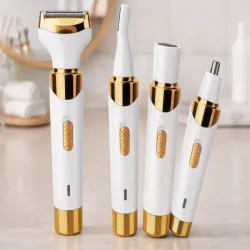 Depilator 4w1 do ciała nóg twarzy trymer do bikini brwi nosa golarka usb-5907451381175
