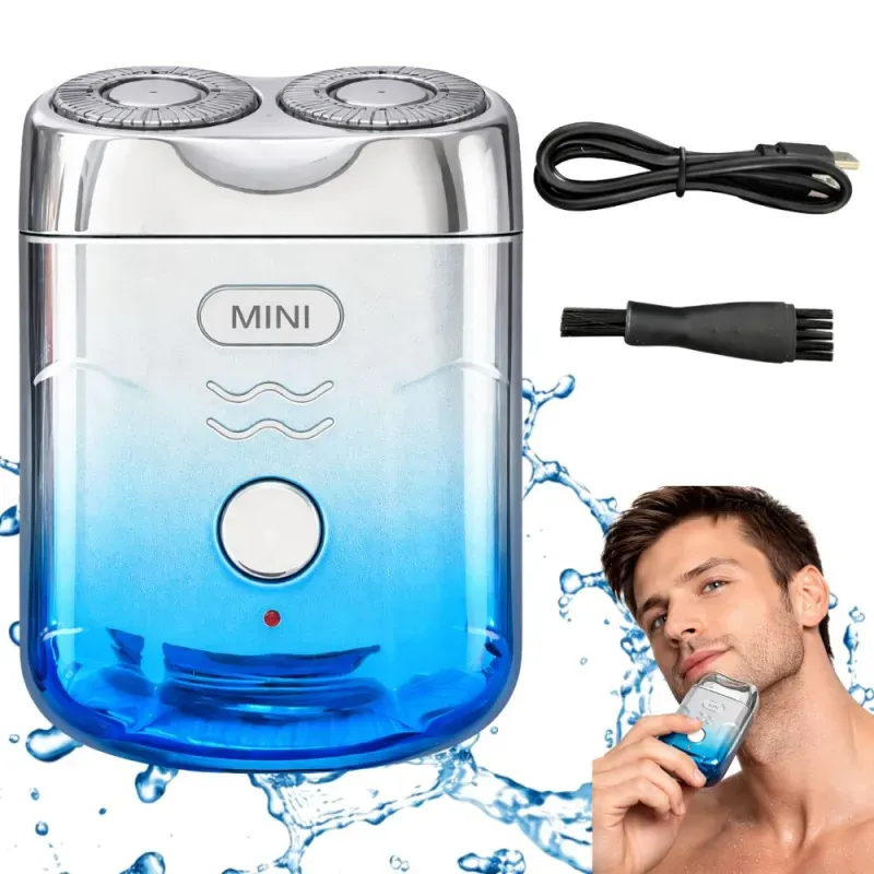 Mini golarka usb trymer męska maszynka kieszonkowa do brody twarzy-5907451383179