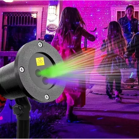 Dyskotekowy projektor laserowy RGB zewnętrzny 3D trzy kolory  IP65-