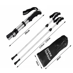 Kijki do chodzenia nordic walking trekkingowe zestaw z pokrowcem-5907451386972