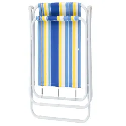 Krzesło plażowe składane z oparciem turystyczne kempingowe lekkie-5907451383957