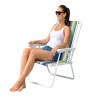 Krzesło plażowe składane z oparciem turystyczne kempingowe lekkie-5907451383957