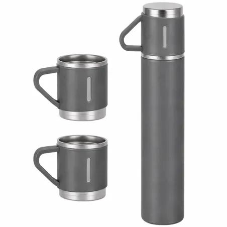 Termos 400ml 3 kubki stal nierdzewna na kawę herbatę zimne i ciepłe-5907451381427