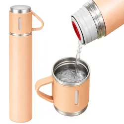 Termos 400ml 3 kubki stal nierdzewna na kawę herbatę zimne i ciepłe-5907451381410